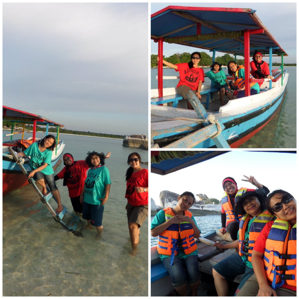 Perahu menuju Pulau Lengkuas