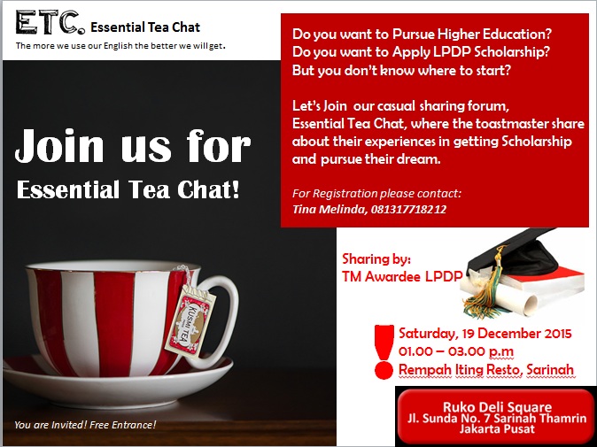 Essential Tea Chat Invitation