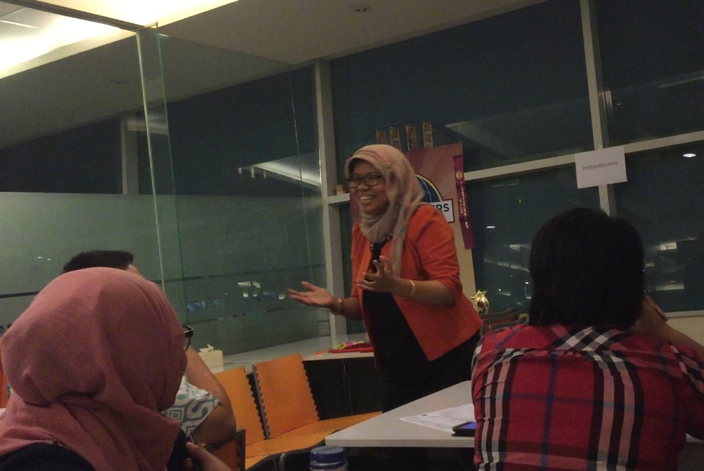 Tina Melinda at Toastmaster